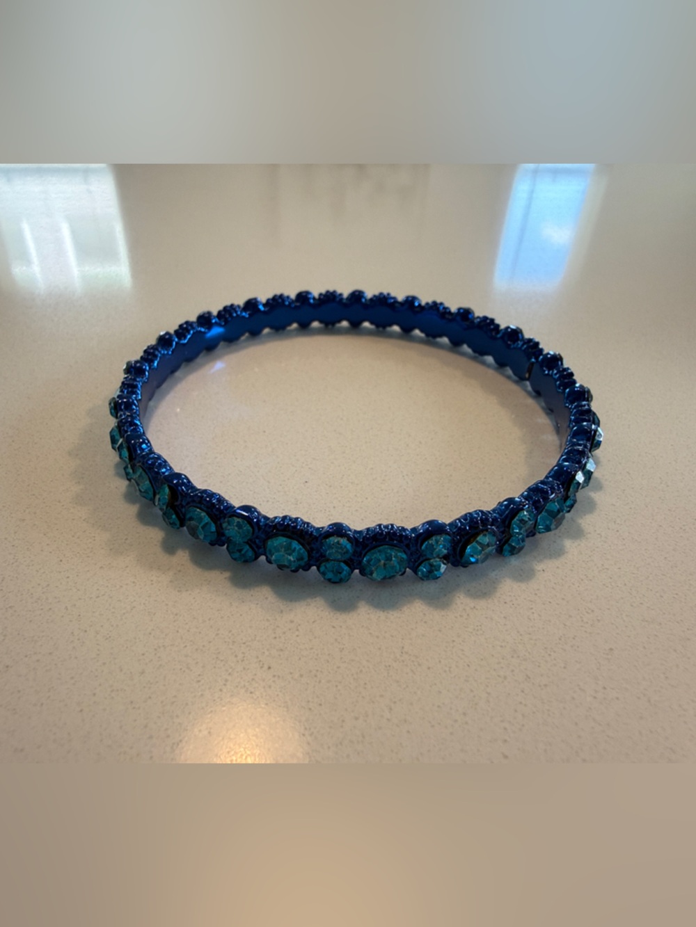 Sparkling Blue Crystal Stretch Bracelet